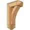 Ekena Millwork Thorton Arts and Crafts Rough Sawn Bracket w/ Offset Brace, Western Red Cedar, 6"W x 14"D x 22"H BKT0604X14X22THR03RWR - alternate 1